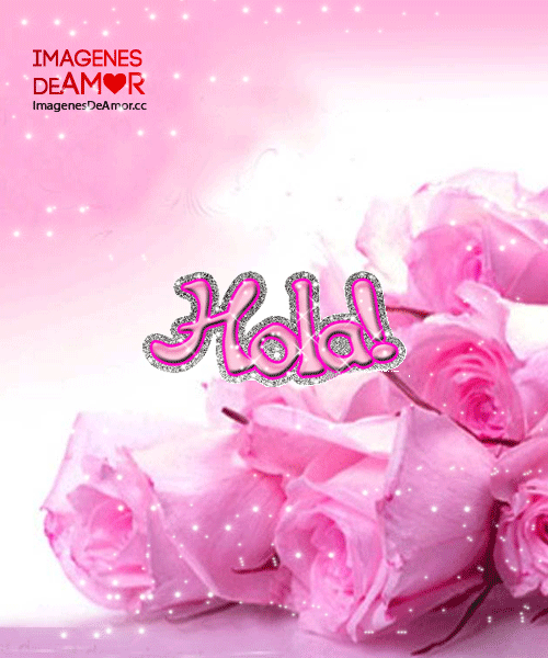 Im Genes Con Movimiento Que Digan Hola Saludos Pink Roses Wallpaper - LowGi...