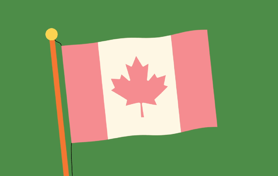 canadian flag animation behance gif