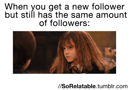 hermione granger new follower gif wifflegif