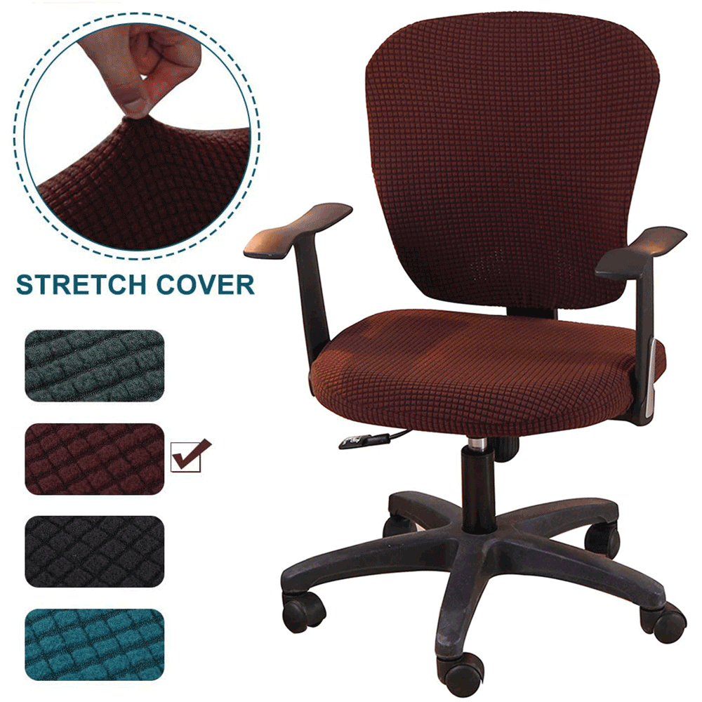 stretch chair covers spandex office cover computer protective gaming rotating slipcover swivel removable task universal walmart com ugliest black baby
