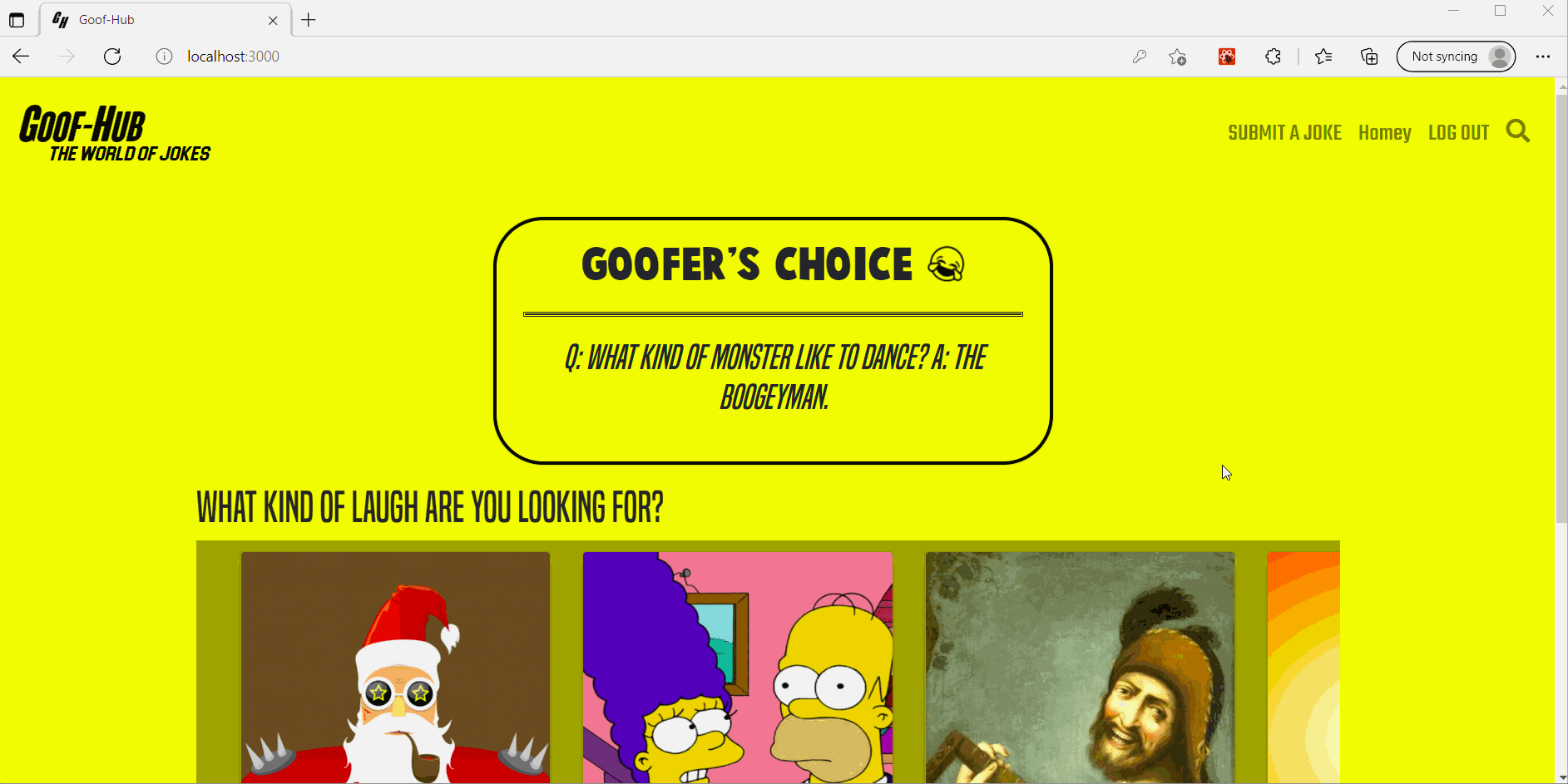 github melatekie goofhub a web app where users of all funny school jokes