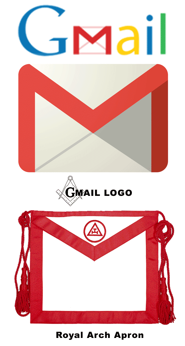 gmail logo masonic apron illuminati symbols