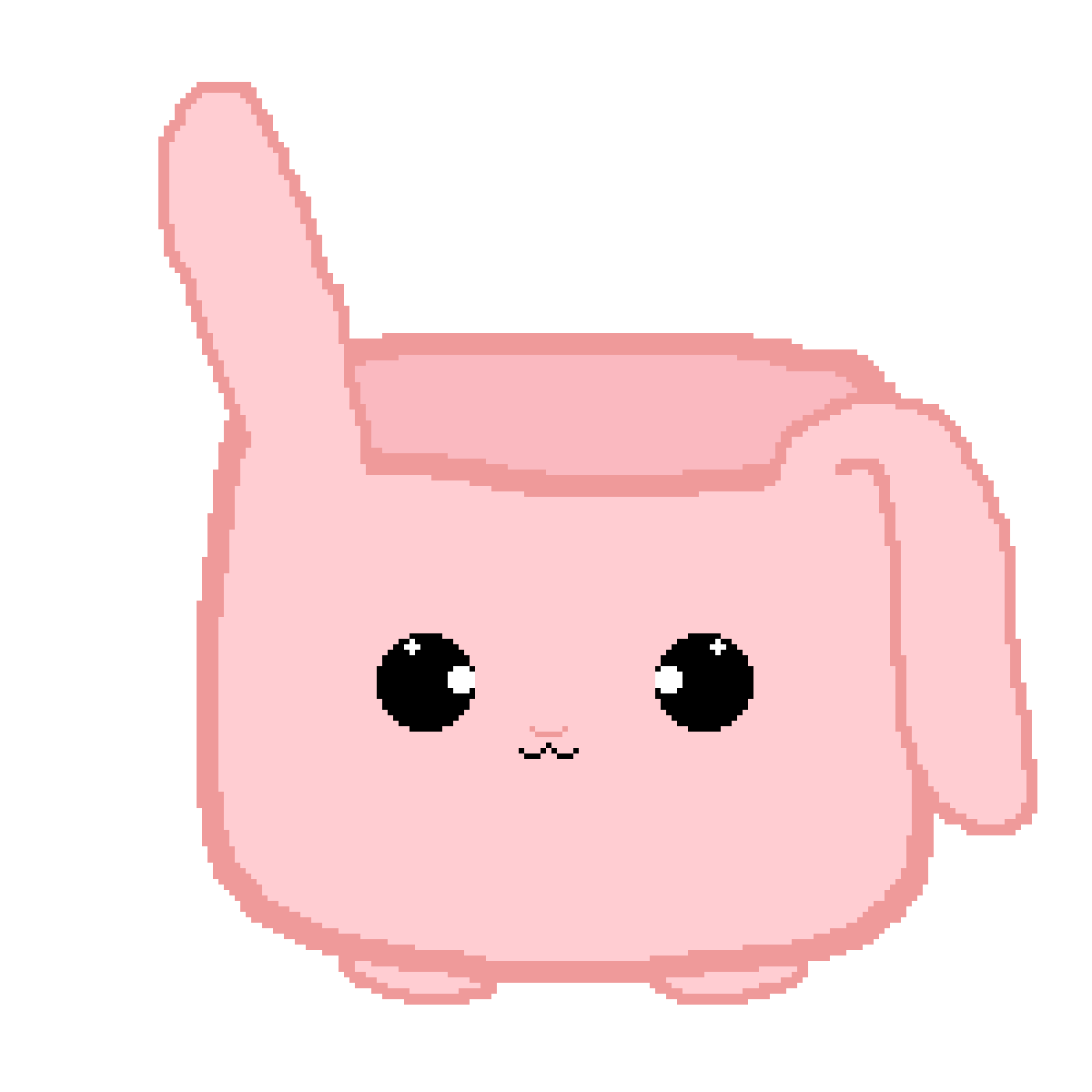 pixilart pink marshmallow bunny by mellowet gif