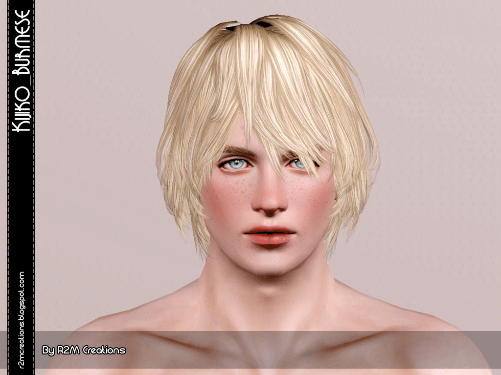 kijiko burmese hairstyle resized for male by r2m creations