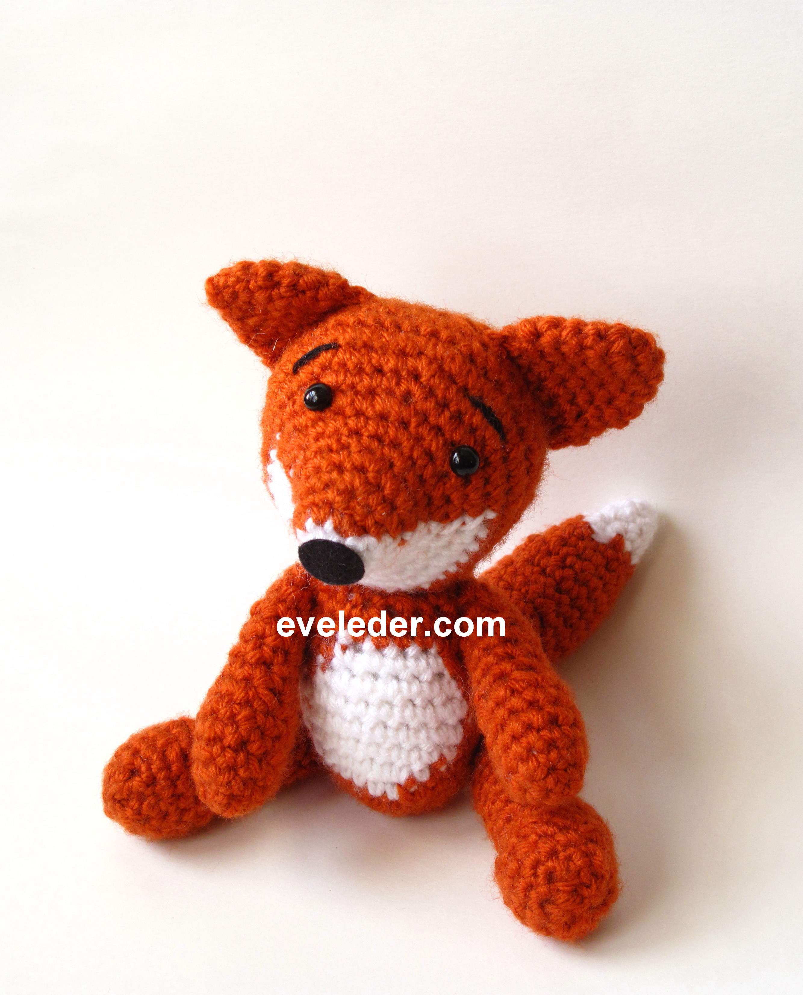 red fox amigurumi crochet craft designs by eve leder