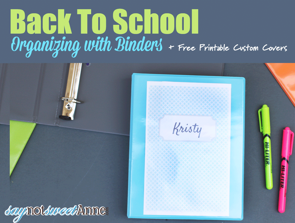 organize for school with printable notebook covers sweet anne designs