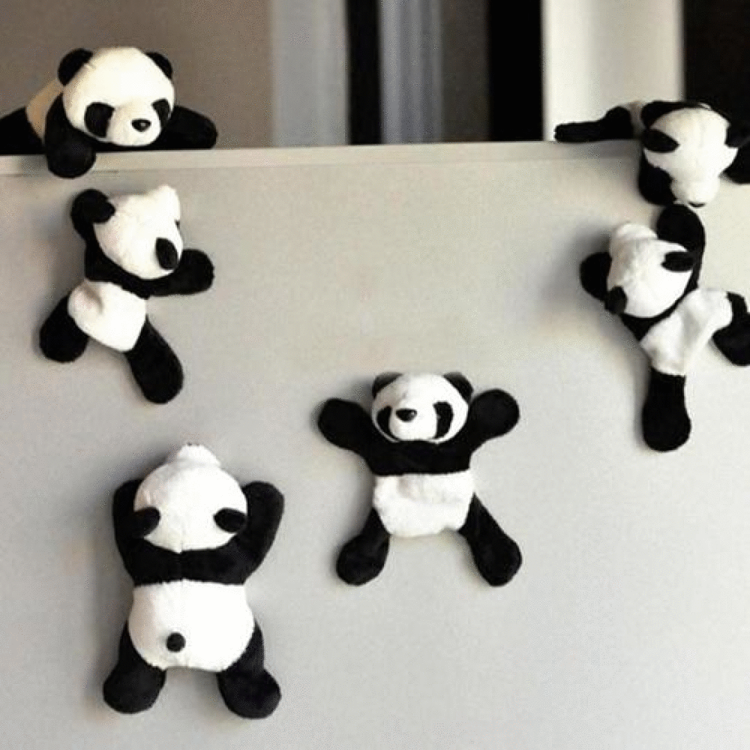 1pc panda fridge sticker cute soft plush funny pictures with captions