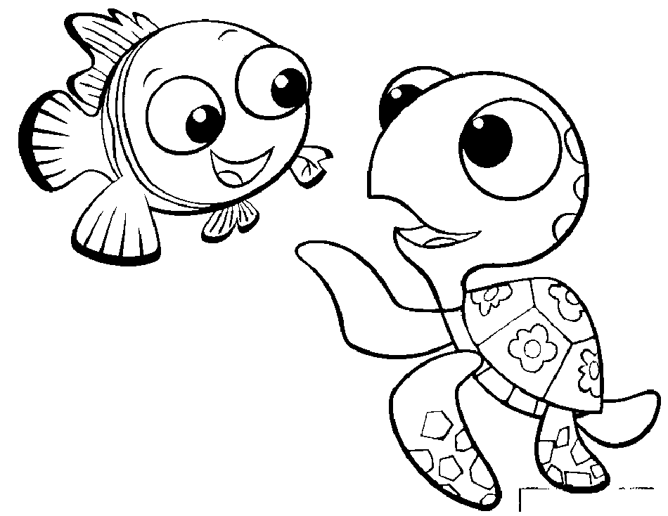 finding nemo and crush finding nemo coloring pages pinterest