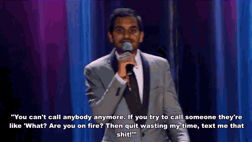 aziz ansari texting gif find share on giphy