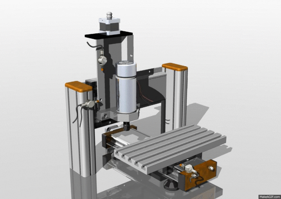 animation cnc machines 3d cad model library grabcad