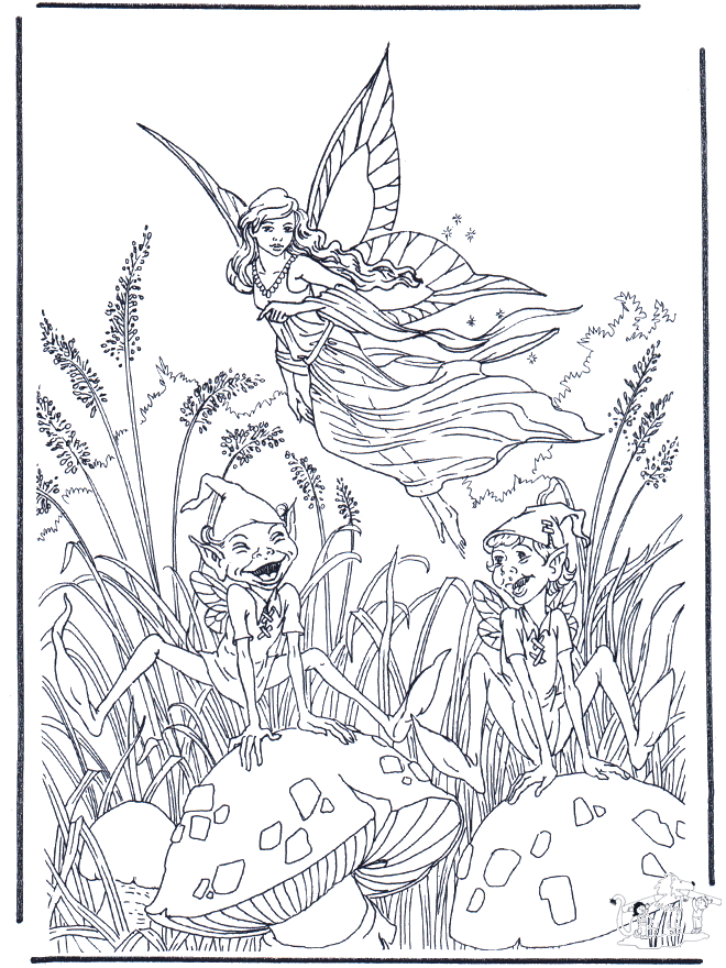 elves 08 adults and teens coloring pages fairies to color