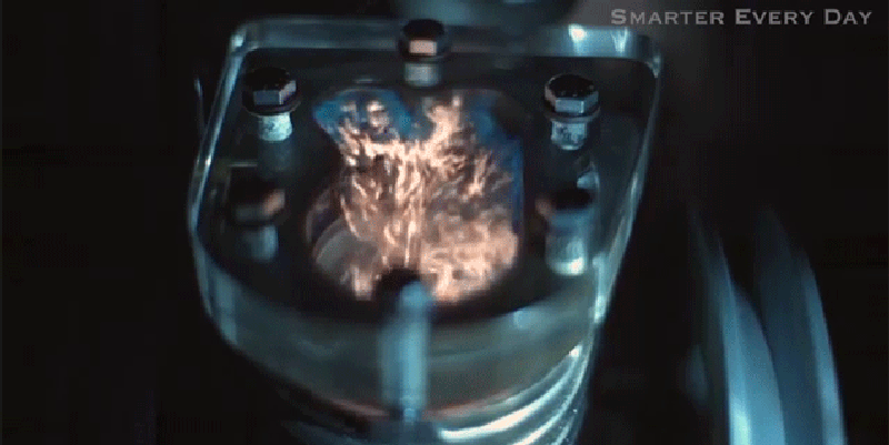 seeing the explosion inside a transparent engine shows you how