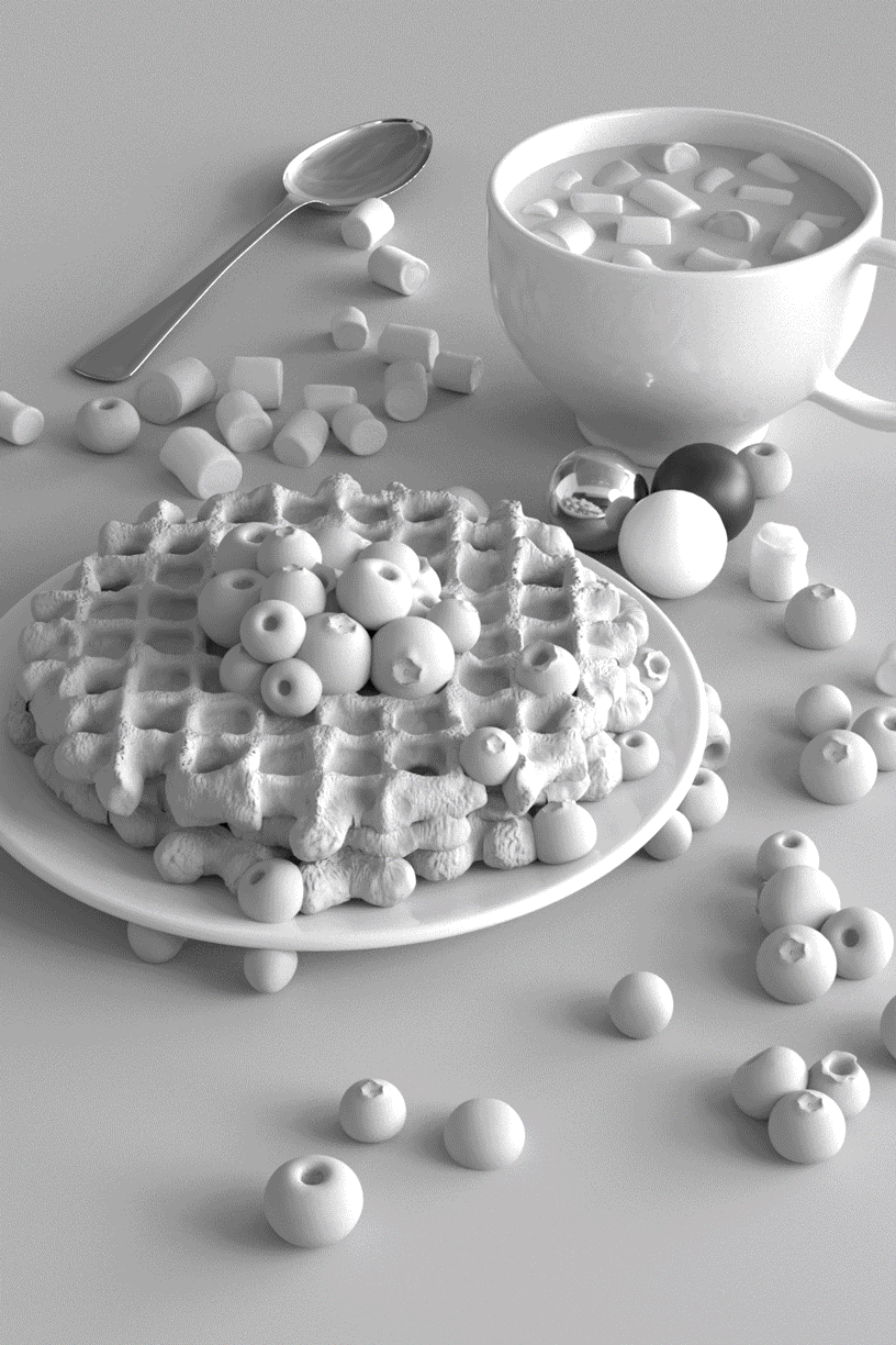 artstation blueberry waffles look development brian marshmallow gif