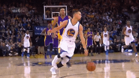 steph curry dunk on the fast break against the lakers