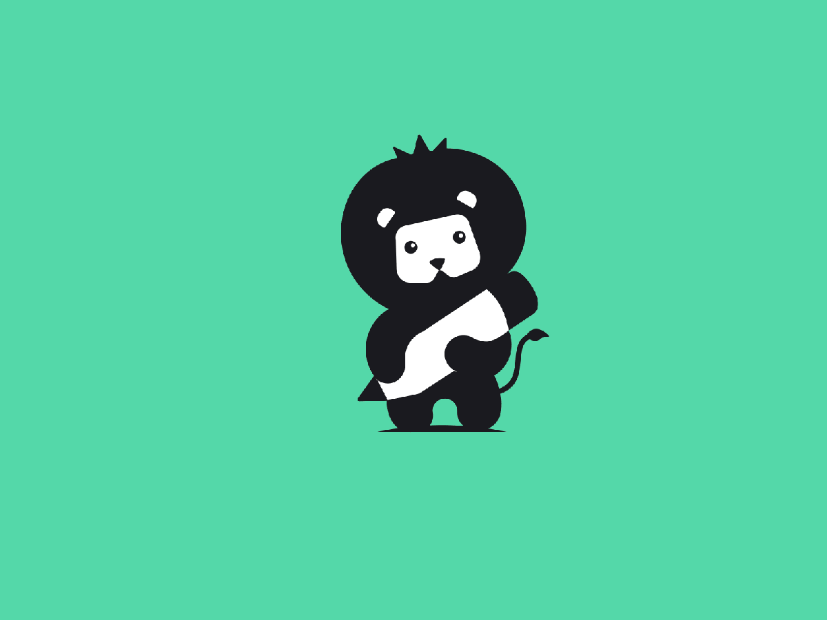 cute lion logo by leoh on dribbble funny panda pictures with captions