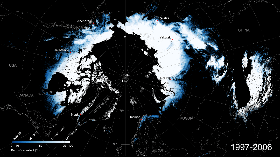 esa permafrost extent 1997 2018 earth wallpaper