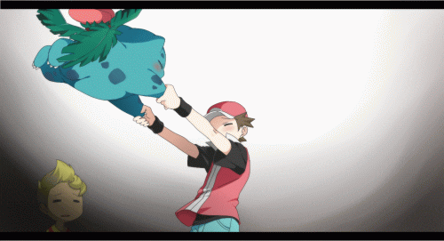 pokemon trainer red gif find share on giphy