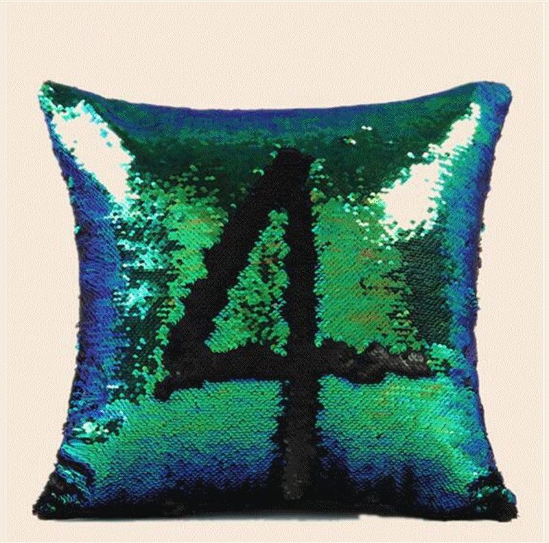 sequin pillow case cover throw pillow case mermaid pillow covers