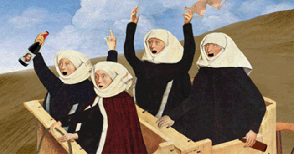 renaissance paintings make for hilarious kiiinda sacrilegious gif