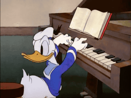 el pato donald toca el piano autismo pinterest animated gif medium