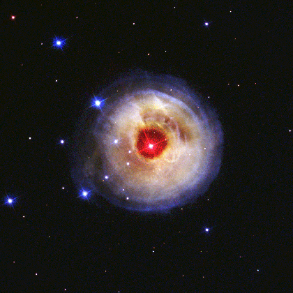 hubble watches light echo from mysterious erupting star esa planetary nebula medium