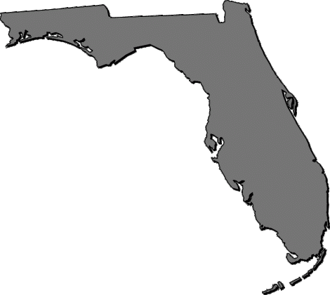 florida clipart style maps in 50 colors medium