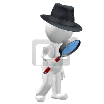 walking detective animated clipart powerpoint animation 00504 medium