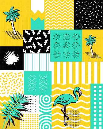 thepalettestorydesigns graphic designer illustrator palm leaves border clip art medium