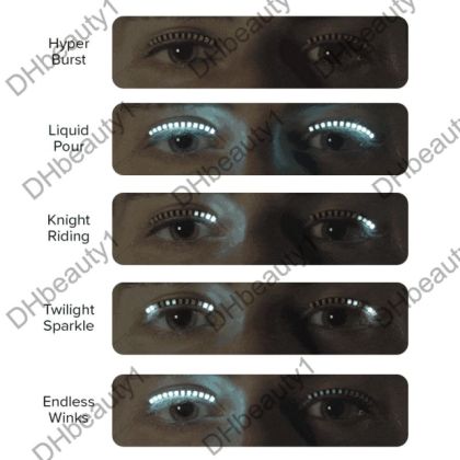 5 flash style 3d led false eyelashes luminous eyes party nightclub medium