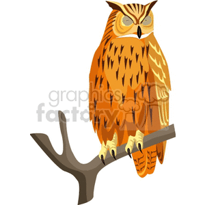 royalty free orange and brown spotted owl 130526 vector clip art medium