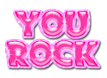 you rock pink glitter medium