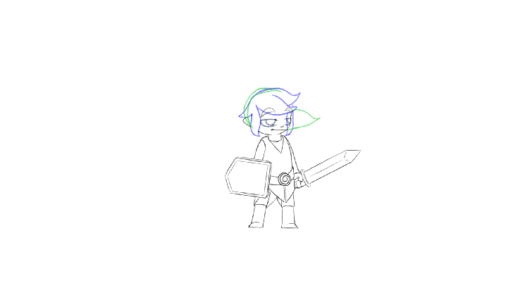 oc ww toon link idle wip 1 a little something i made for an ongoing school project reuploaded with tag r zelda majora\'s mask game over medium