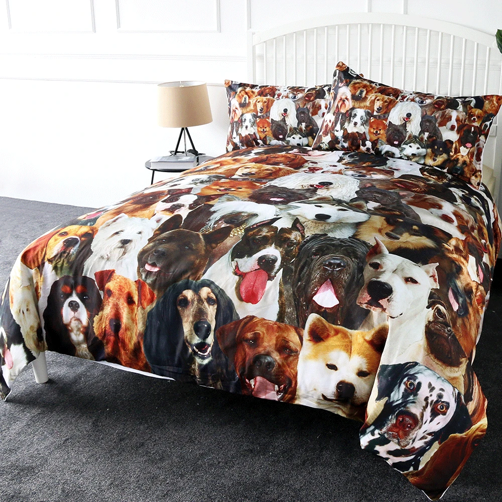 beddingoutlet 3d dog bedding set kids duvet cover pet famous dogs medium