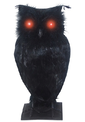 light up black owl medium