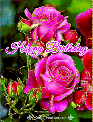 happy birthday rose animated gif image smitcreation com medium