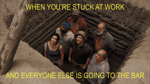 stuck at work working late gif by wrecked find share medium
