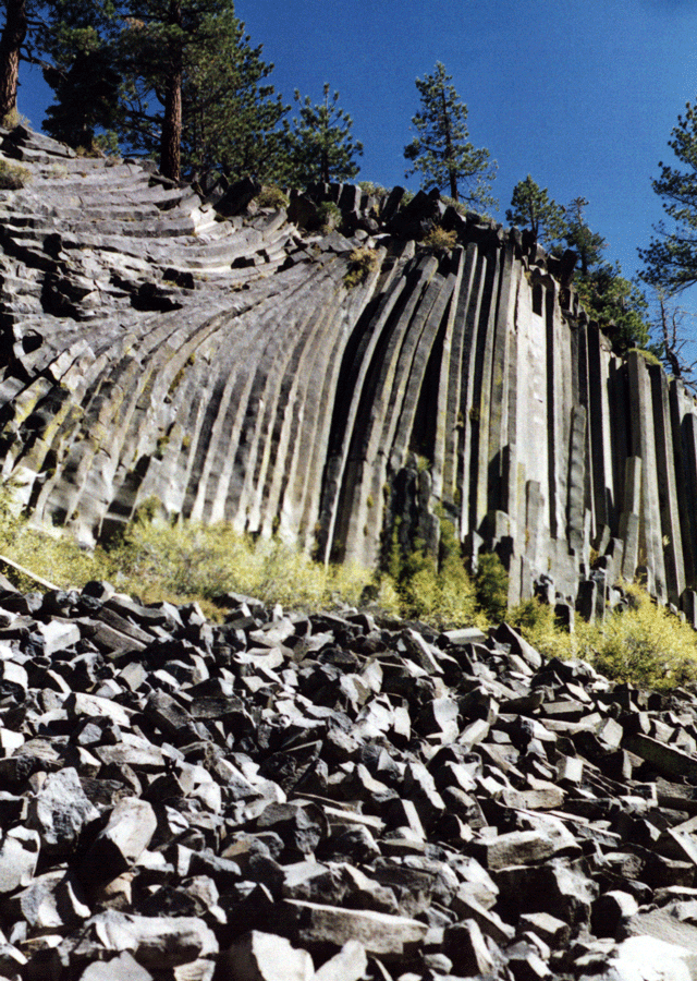 devil s postpile is a natural rock formation found near mammoth medium