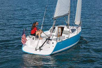 boat reviews catalina 275 blue water sailing medium
