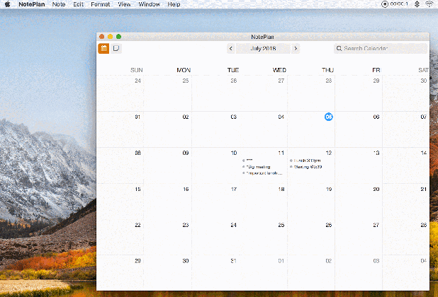 combine calendar notes and to do s with noteplan animated calander medium