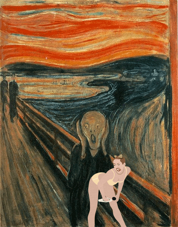 the scream miley cyrus paintings and humour medium