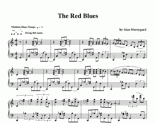 the red blues sheet music sky blue music online store medium