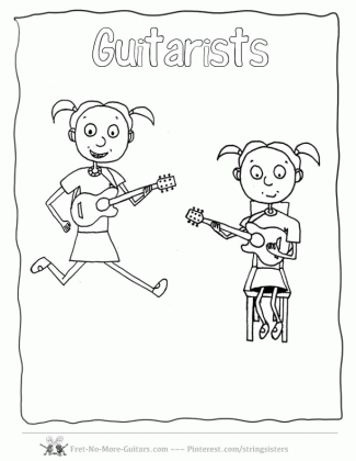 guitar coloring pages coloring home medium