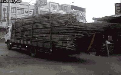 how to unload a truck by yourself se or gif funny gifs medium