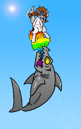 1470811 animated artist n o n ask a whiteshark fish flying medium