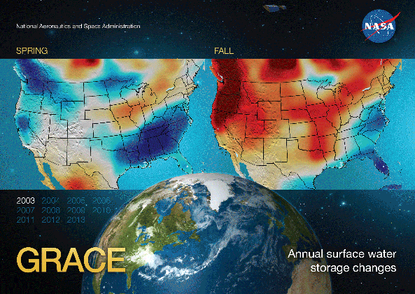 annual water storage changes over the u s from grace grace fo medium