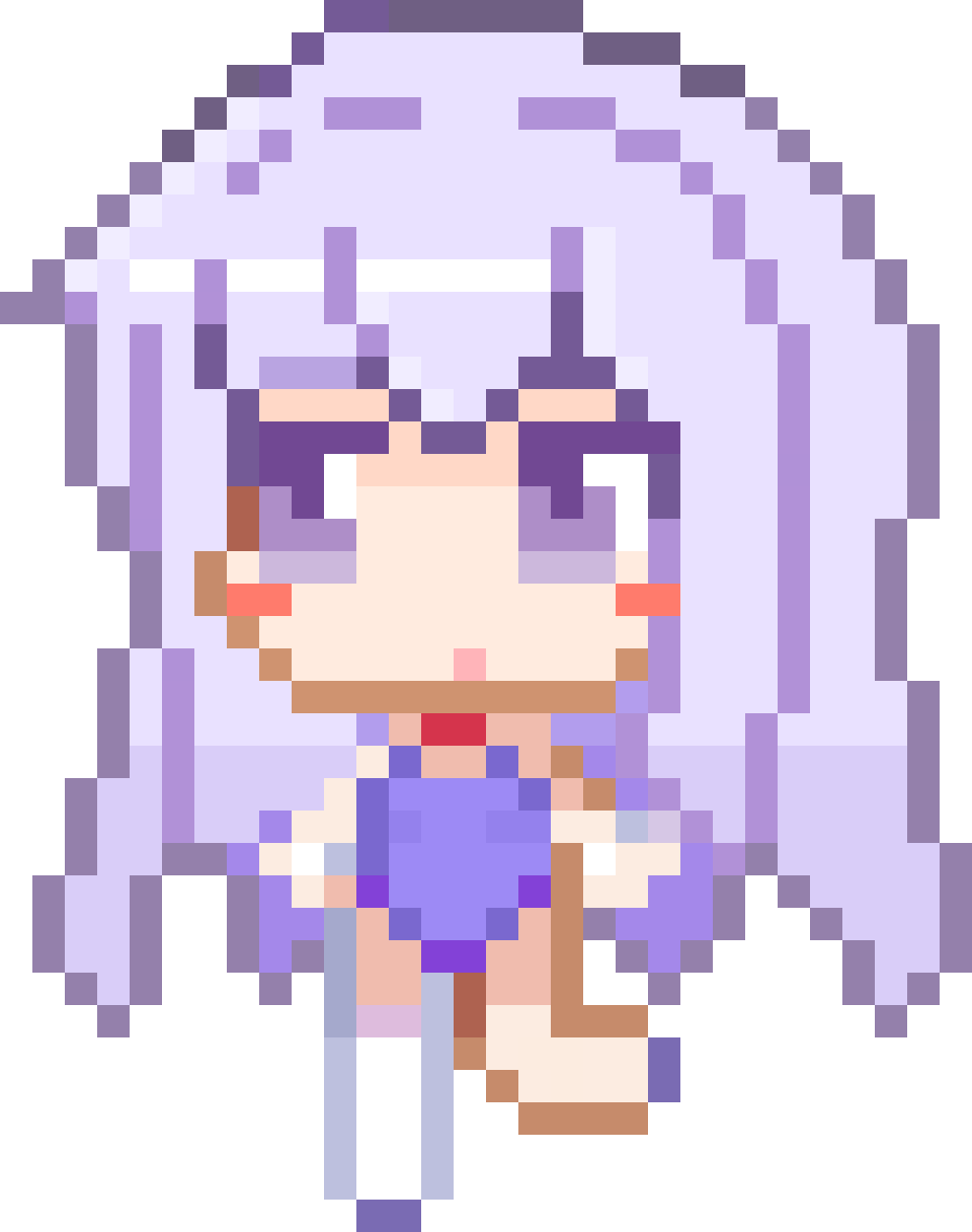 erina with no ears again but this time with her eyes open pixel medium