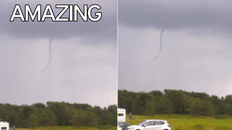 incredible footage captures swirling twister over welsh country park medium