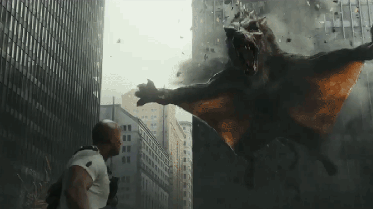 of course the second rampage trailer introduces a rage filled flying medium