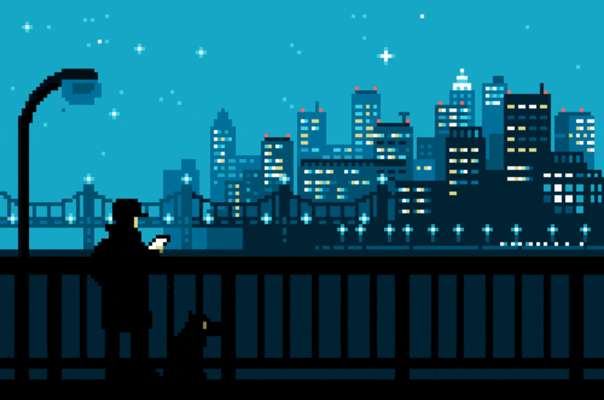 these 8 bit gifs perfectly capture the subtle movements in everyday medium