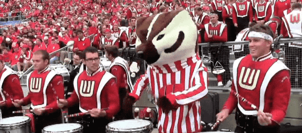 wisconsin badgers drums gif by uwmadison find share on medium